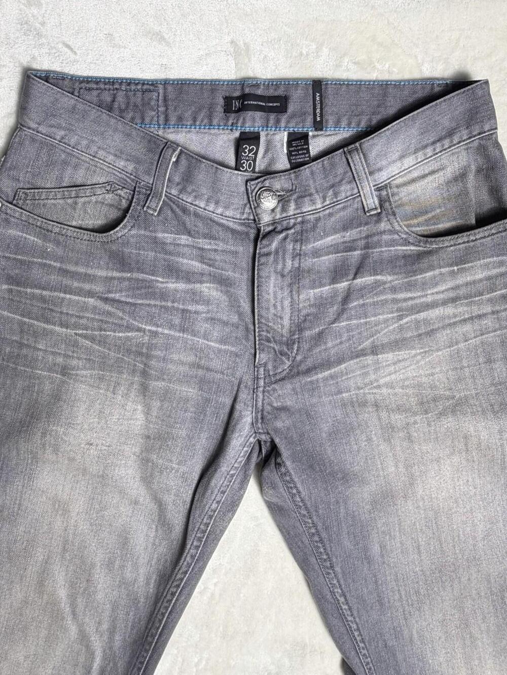 INC International Concepts Amsterdam Men’s Grey Regular Bootcut Jeans 32x30